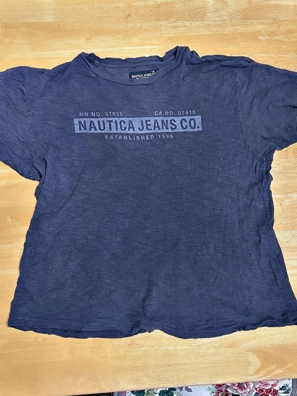 Nautica Jeans Co. Graphic Short Sleeve Tee Size Large